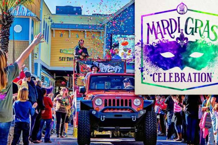 HarborWalk Village Mardi Gras Celebration Destin Beach Vacation Rentals